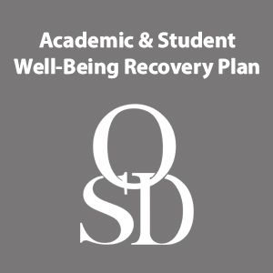 Academic & Student Well-Being Recovery Plan